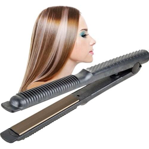 Ceramic Hair Straightening Iron Flat Iron Professional 2 In 1 Curling Hair Straightener Curler Narrow Plate Hair Styling Tool