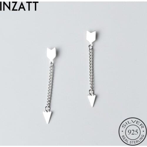 INZATT Minimalist Geometric Triangle Dangle Drop Earrings 2020 For Charm Party Women Jewelry Tassel Chain Accessories Gifts
