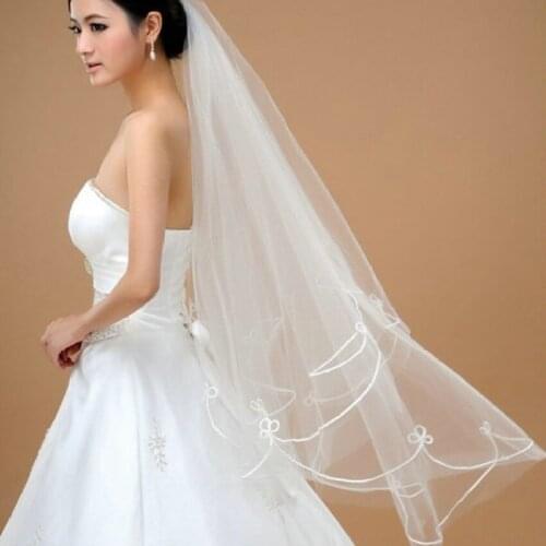 Fashion Simple Cheap Ivory Wedding Veil One layer Wedding Accessory Bridal Veil Accessories For Bride