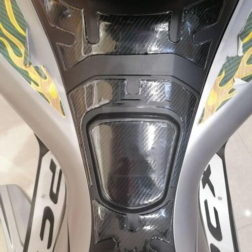 Motorcycle Protector Tank Pad Sticker cover Fit 5D Carbon Fibre Resin Decal For HONDA PCX125 PCX150 PCX 125 PCX 150 2018 2019