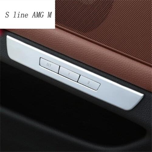 Car styling Door Seats Memory Adjusting Push Button Trim Cover sticker for BMW 5 Series G30 G38 2018 auto Interior Accessories