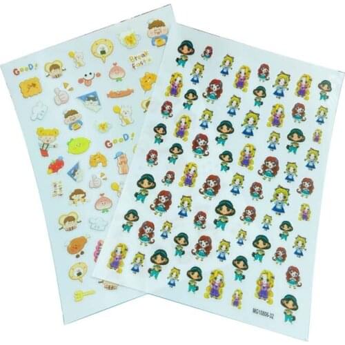 DIY Japanese Style Fashion New Arrive Nail Stickers Back Glue Adhesive Dry Nail Decals New Design Lovely Girls Nail Art Manicure