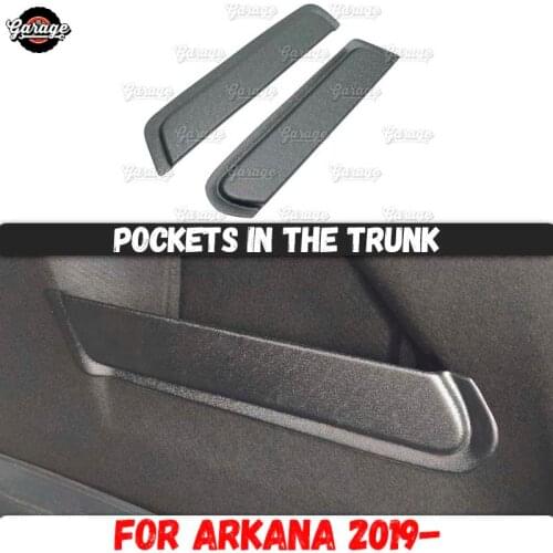 Organizers pockets in trunk for Renault Arkana 2019- ABS plastic 1 set / 4 pieces accessories interior molding car tuning