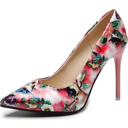 2021 autumn PU rubber shallow mouth set stiletto round toe comfortable high-heeled single shoes women