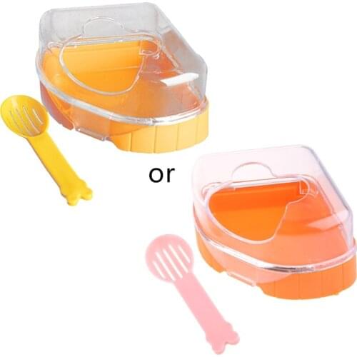 H7JB Hamster Bathroom Gerbil Plastic Sand Dry Bath Container Sauna Sandbox for Gerbil Rat Mice and Small Animals Easy Clean