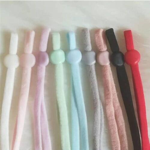 100 Pcs Adjustable Soft Mask Elastic Band Rubber Cord Earmuff Rope with Buckle Stretchy Earloop Lanyard Sewing Mask Accessories