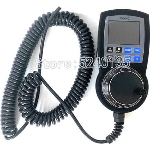 CNC 6 Axis NVMPG Manual Pulse Generator Handwheel with LCD RJ45 / DB15 Serial Communication Protocol
