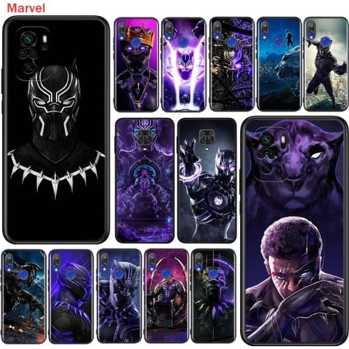 Silicone Cover Marvel Black Panther For Xiaomi Redmi Note 10 10S 9 9S Pro Max 9T 8T 8 7 6 5 Pro 5A Phone Case