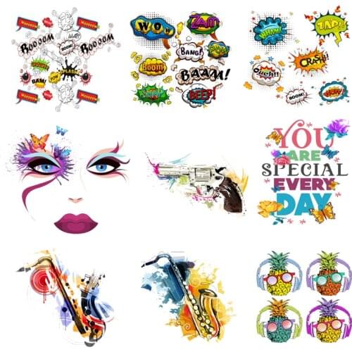 Iron-on Transfers for Clothing Letters Patches for Clothes Stickers Diy Rock Patch Flex Fusible Transfer Vinyl Adhesive Stripe C