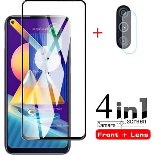 4 in 1 tempered Glass For samsung galaxy m11 M 11 SM-M115F M115F 6.4" screen protector protective Glass for samsung m11 glass 9h