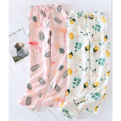 Спальные штаны ladies trousers loose cotton home pants air conditioning pants large size cotton can be worn outside Home pants