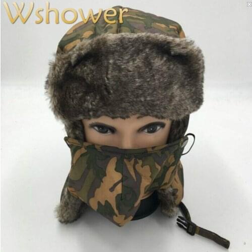 Which in shower Adult faux fur lining earflap trooper trapper snow snowboard warm winter hat bomber hats caps women men