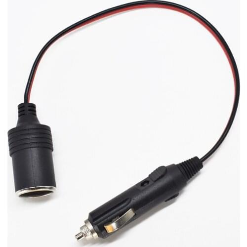 1pc 30cm Car Cigarette Lighter Socket Male to Female Extension Cable