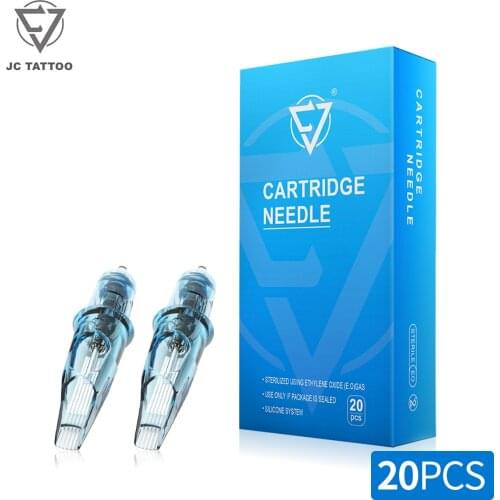 20pcs CartridgeTattoo Needles #12 21 23RM Standard Curved Magnum Disposable Sterilized Safety Tattoo Needle for Tattoo Machine