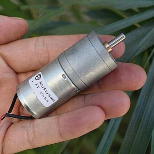 25MM Micro 370 Full Metal Gearbox Gear Motor DC 5V 6V 34RPM Slow Speed High Torque Electric Motor
