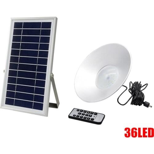 36LED Aluminum Alloy Solar Led Pendant Light With Remote Control Timing/Dimming Outdoor Waterproof Garden Hanging Lamp Indoor