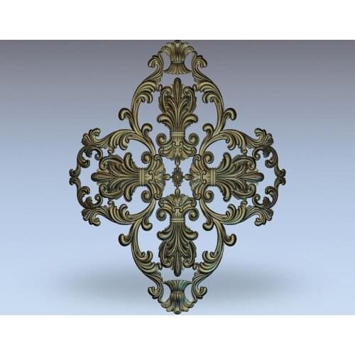 3d model relief for cnc in STL file format rosette_42