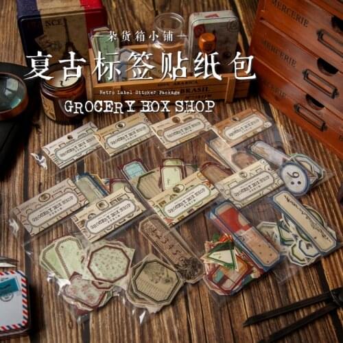 40pcs/pack Retro Label Stickers Package Diary Sealing Label Sticker Diy Scrapbooking Diary Planner Albums Decoration