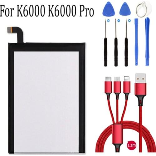 6200mAh 100% new battery for Oukitel K6000 K6000 Pro +USB cable+toolkit