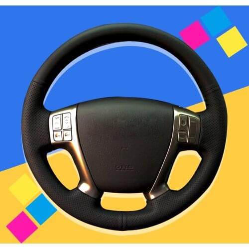 Auto Braid On The Steering Wheel Covers for Hyundai Vera Cruz IX 55 Veracruz 2012 Car Braiding Covers Car-styling Accessories