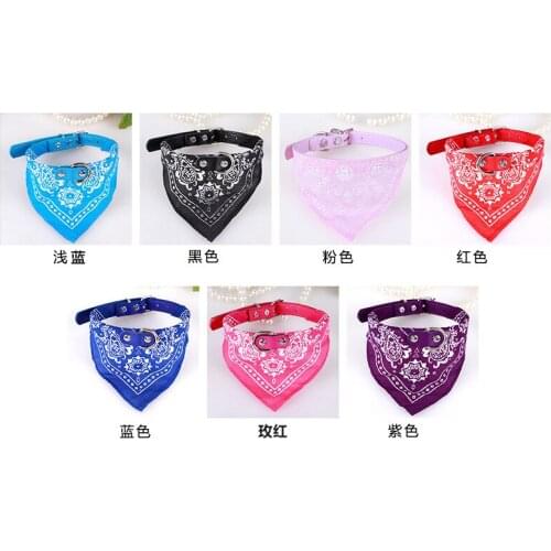 Free Shipping mix colors Pet dog collar printed fashion pet supplies scarf dogs Cat collar leather personality pet collar