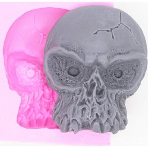 C584 Halloween three-dimensional skull capsizing baking mold diy chocolate mold cake decoration mold