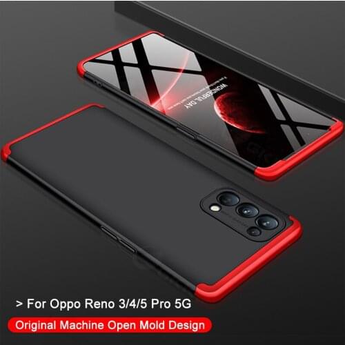For OPPO Reno 3 4 5 Pro 4G 5G Case 3 in 1 Full Protection Anti-knock Hard Matte Cover For OPPO Reno 3 4 5 Pro 4G 5G Case Coque