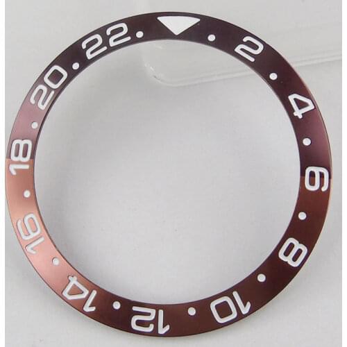 38mm Aluminum Vintage Bezel Insert Dial for Submariner Gmt Watch Face Retro Watches Replacement Accessories