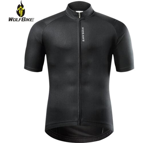 WOLFBIKE Bike Reflective Cycling Jerseys Short Sleeve Summer Motocross Mountain Bike Downhill Racing Road Bicycle Top MTB Shirts