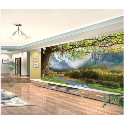 Custom photo 3d wallpaper Beautiful big tree landscape scenery background home decor 3d wall murals wallpaper for walls 3 d