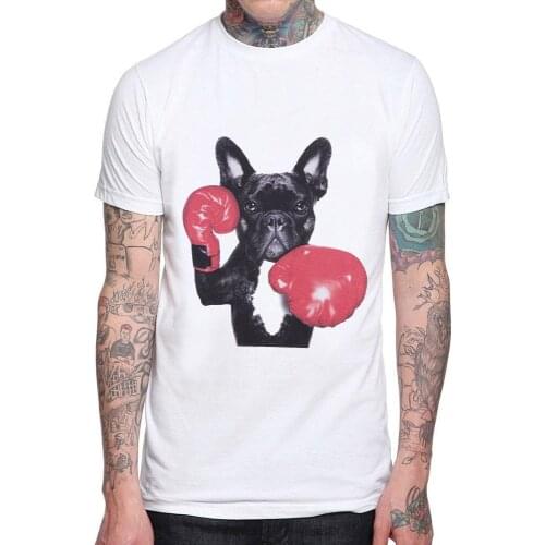 3D Printing French Bulldog T-shirt Men Summer Tops Tee Pug Animal T shirt Mens O-neck Short Sleeve Boxer Man Tshirt