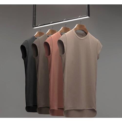 Mens short sleeve leisure T-shirt, cotton, sports short sleeve, elastic fashion, long sleeve T-shirt, slim fit, fitness clothes