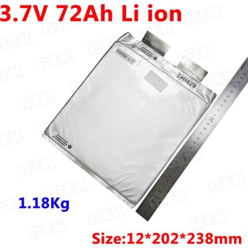 High power Lithium polymer battery 3.7v 72Ah 3C discharge for DIY 12V power tool battery pack energy storage
