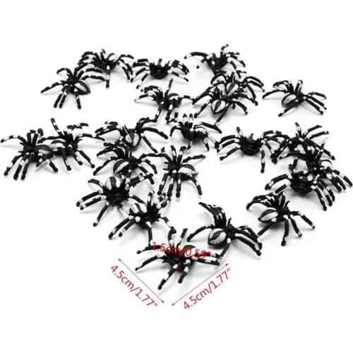New 5PCS Small Scary Spiders Halloween Party Props Decoration Horror Joke Toy for Party