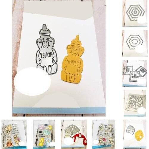 New Bee Yellow Duck Bear Miss You Mold Metal Die Cutting 2021 New Diy Die Molds Scrapbooking Paper Making Cuts Crafts Big Die