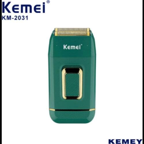 Original kemei barber shop hair electric shaver for men beard electric razor bald shaving rechargeable machine finishing tool