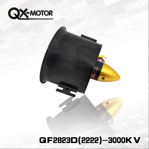 QX-MOTOR Brand DIY Airplane Model Parts Whole EDF 70mm Duct Fan 2822 3000kv Motor Spindle-4mm Motor for Jet RC EDF Wholesale