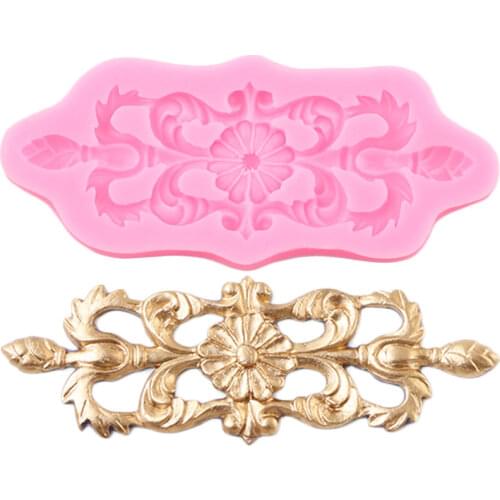 Baroque Daisy Relief Border Silicone Mold DIY Chocolate Fondant Molds Cake Decorating Tools Candy Polymer Clay Resin Moulds