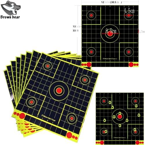 20 PCS 13" X 12" Self adhesive Splatter Shooting targets Stickers Targets paper for Gun-Pistol Rifle AirSoft BB Pellet Gun