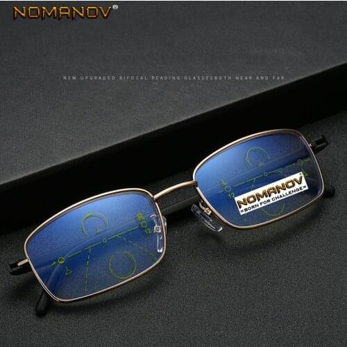 Ultra Light Comfortable Blu Light Blocking Lens Men Women Progressive Multifocus Reading Glasses Add 75 100 125 150 175 To 400