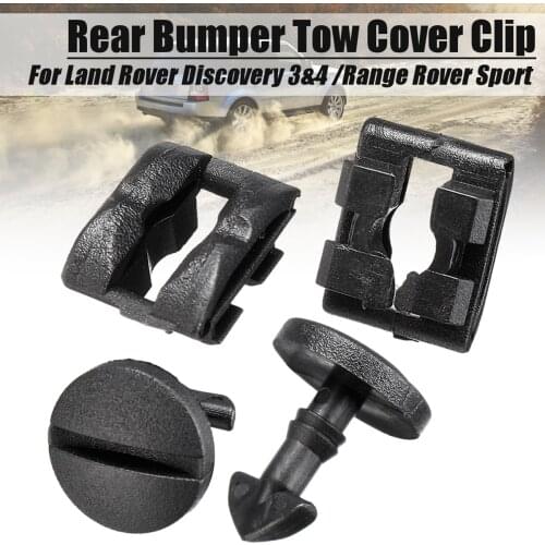 For Land Rover Discovery Sport 3 4 2005-2013 1 Set 4pcs Rear Bumper Turn Lock Clips Tow Cover Towing Eye Trim