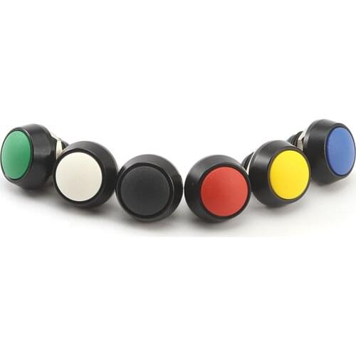 1pcs12mm Momentary Metal Push Button Switch Colour Head Switches Spherical Copper Car Switch