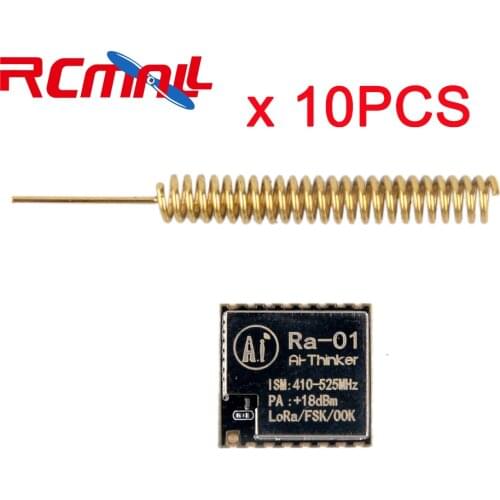10pcs/lot LoRa-01 SX1278 LoRa Module 433M Spread Spectrum Wireless Transmission Ra01 V1.0 with Antenna for Smart Home FZ2801