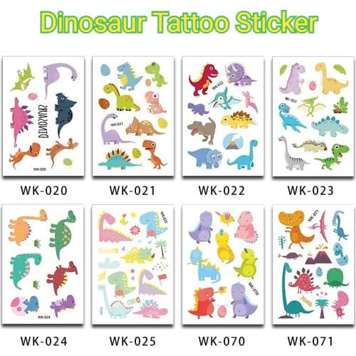 Dinosaur Type Sticker Temporary Tattoo Fake Tattoos Face Hand Face Foot Arm Body Art 30pcs/lot