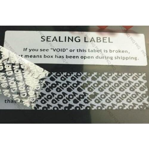 100pcs 6x2cm Warranty Protection Sticker,Security Seal Tamper Proof Warranty Void Label Stickers,white VOID open tape label/tag