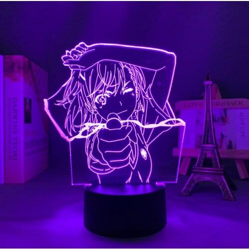 3d Led Lamp Anime A Certain Scientific Railgun Misaka Mikoto Figure for Bedroom Decorative Nightlight Birthday Gift Night Light