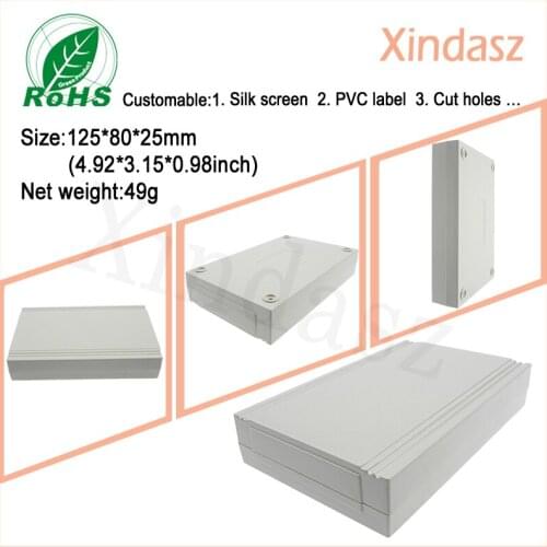 5pcs)125*80*25mm Free shipping abs box electronics plastic boxes for electronic project