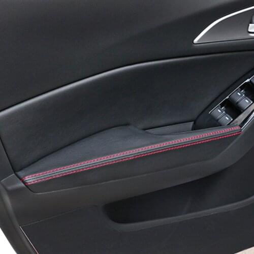 8pcs microfiber leather car door armrest cover door panel accessories for Mazda 3 for Mazda Axela interior armrest surface cover