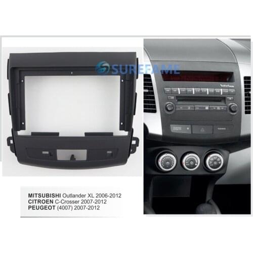 9 inch Car Radio Fascia for CITROEN C-Crosser / C Crosser 2007-2012 Panel Dash Kit Adapter Bezel Console Plate Facia 9inch Trim
