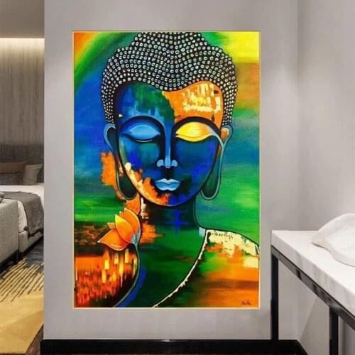 Abstract Buddha Religion Canvas Painting Buddhist Poster and Prints Wall Art Picture for Living Room Home Interior Decor Cuadros